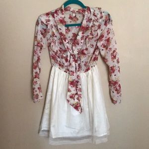 Cream floral dress